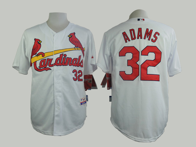 Cardinals 32 Adams White Cool Base Jersey
