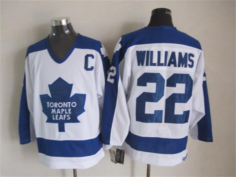 Maple Leafs 22 Williams White CCM Jersey