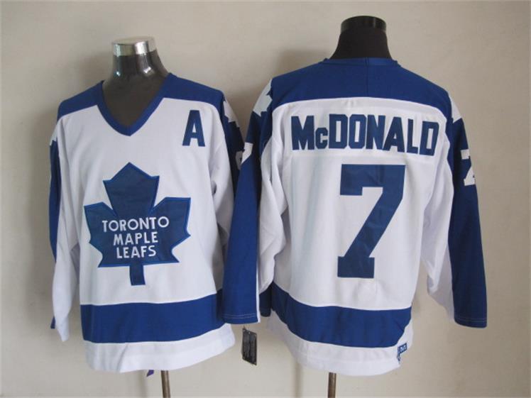 Maple Leafs 7 McDonald White CCM Jersey