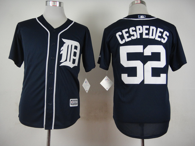 Tigers 52 Cespedes Blue New Cool Base Jersey