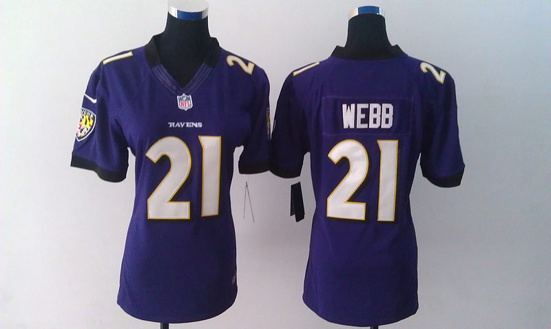 Nike Ravens 21 Lardarius Webb Purple Limited Women Jersey