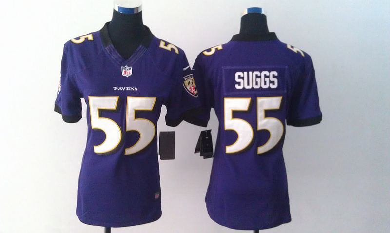 Nike Ravens 55 Terrell Suggs Purple Limited Women Jersey