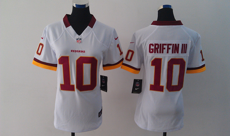 Nike Redskins 10 Robert Griffin III White Limited Women Jersey