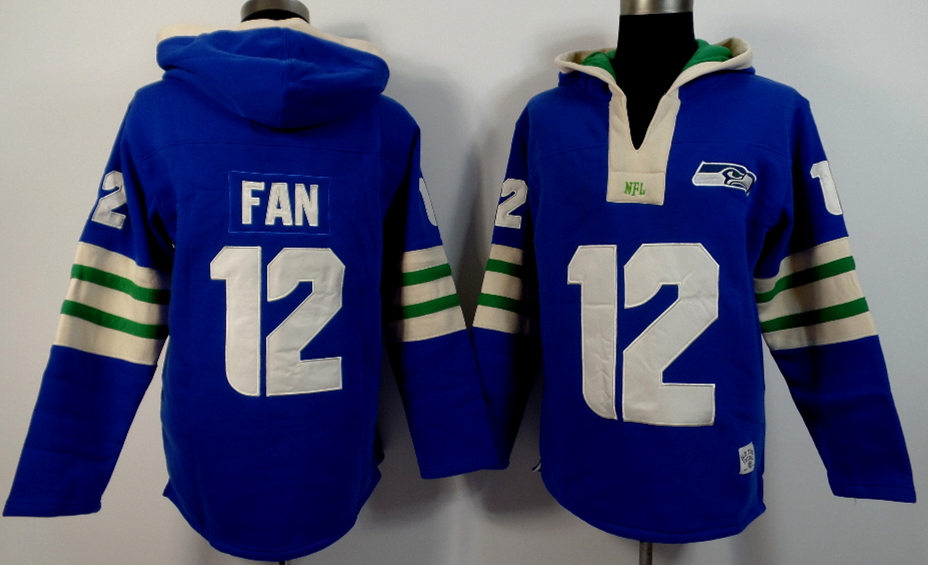 Nike Seahawks 12 Fan Blue All Stitched Hooded Sweatshirt