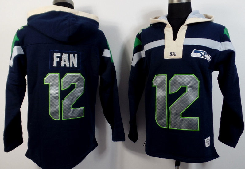 Nike Seahawks 12 Fan Navy Blue All Stitched Hooded Sweatshirt