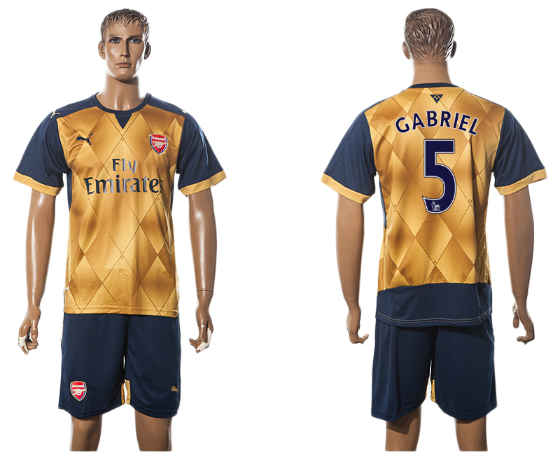 2015-16 Arsenal 5 GABRIEL Away Jersey