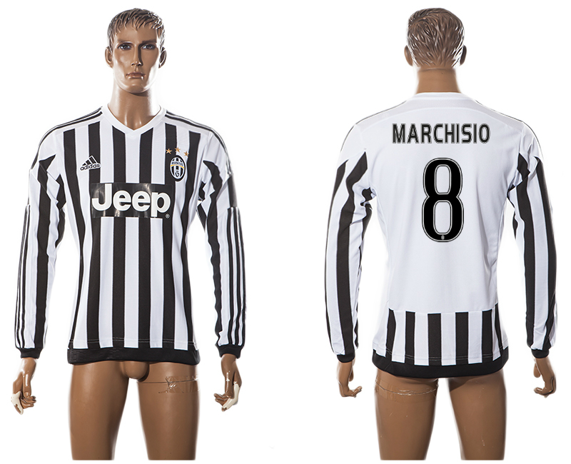 2015-16 Juventus MARCHISIO Home Long Sleeve Thailand Jersey