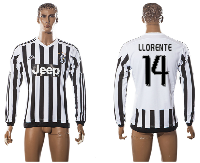 2015-16 Juventus 14 LLORENTE Home Long Sleeve Thailand Jersey