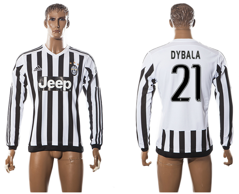 2015-16 Juventus 21 DYBALA Home Long Sleeve Thailand Jersey 2015-16 Juventus 21 DYBALA Home Long Sleeve Thailand Jersey