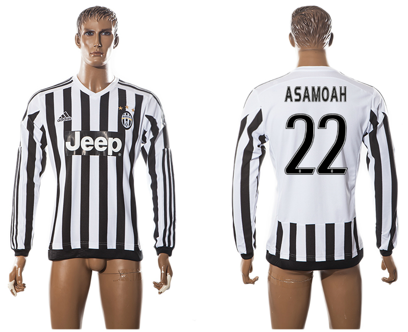 2015-16 Juventus 22 ASAMOAH Home Long Sleeve Thailand Jersey