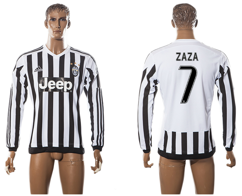 2015-16 Juventus 7 ZAZA Home Long Sleeve Thailand Jersey