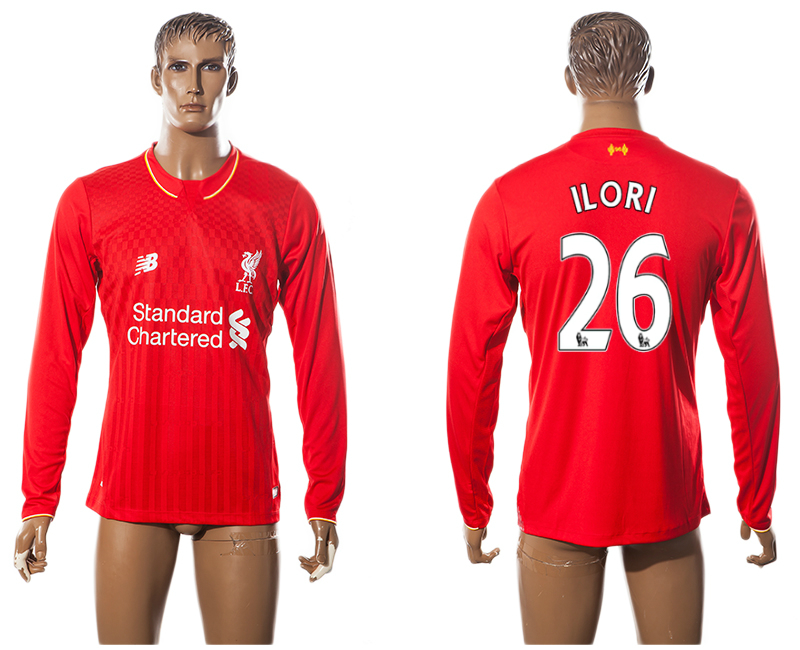 2015-16 Liverpool 6 ILORI Home Long Sleeve Thailand Jersey