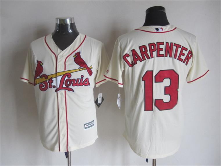 Cardinals 13 Matt Carpenter Cream New Cool Base Jersey