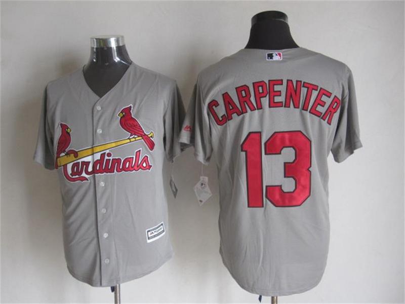 Cardinals 13 Matt Carpenter Grey New Cool Base Jersey