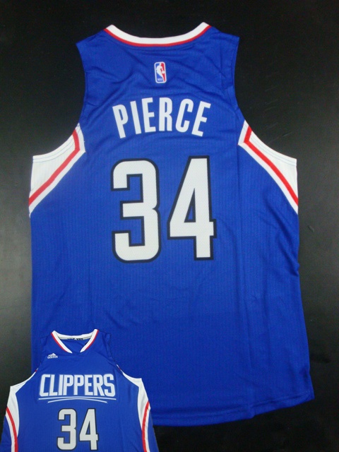 Clippers 34 Paul Pierce Blue 2015 New Rev 30 Jersey (hot printed)