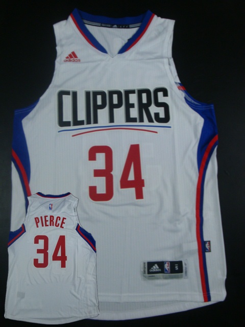 Clippers 34 Paul Pierce White 2015 New Rev 30 Jersey (hot printed)