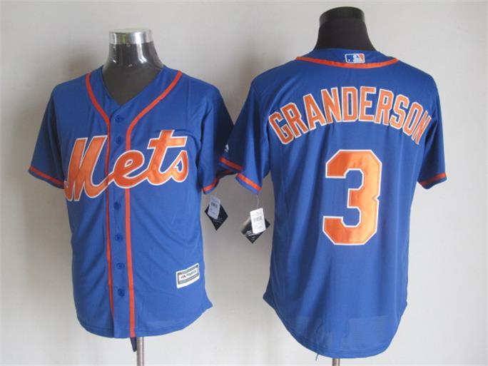 Mets 3 Curtis Granderson Blue New Cool Base Jersey