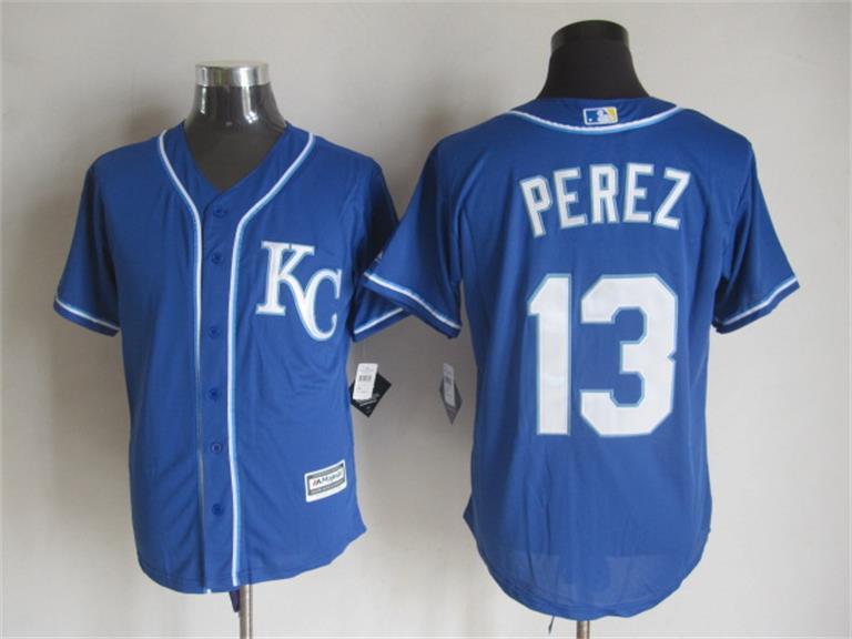 Royals 13 Salvador Blue New Cool Base Jersey