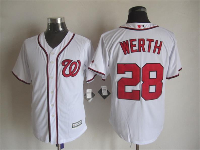 Nationals 28 Jayson Werth White New Cool Base Jersey