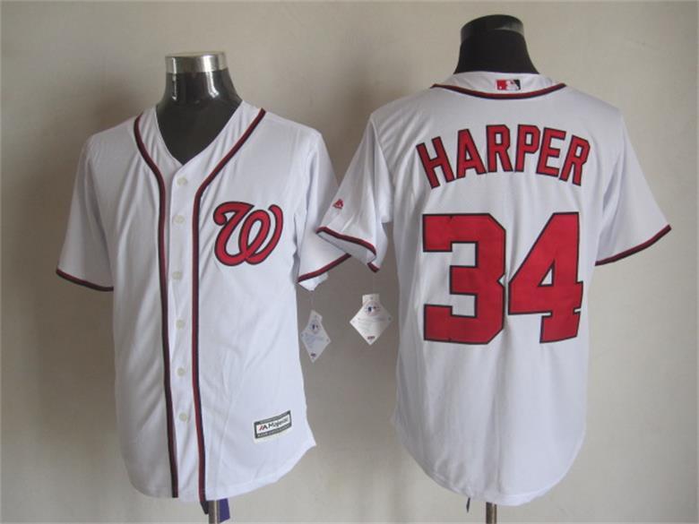 Nationals 34 Bryce Harper White New Cool Base Jersey