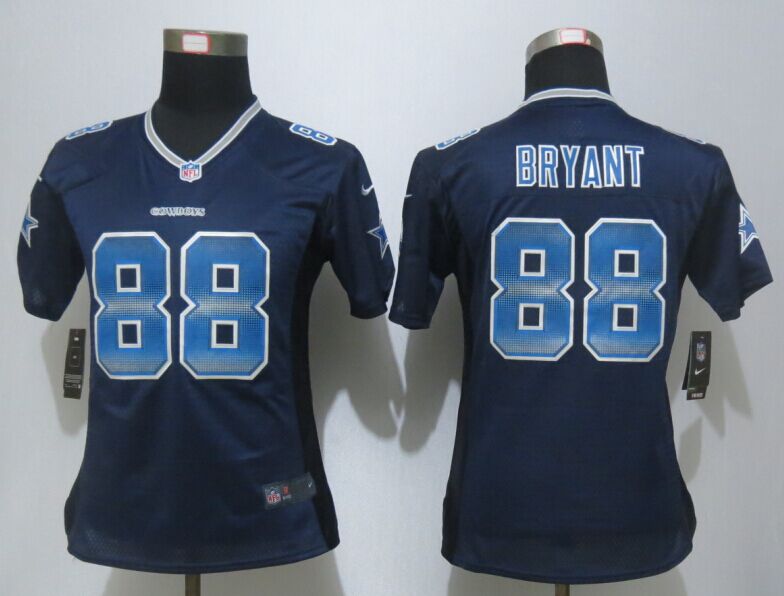 Nike Cowboys 88 Dez Bryant Navy Blue Pro Line Fashion Strobe Women Jersey