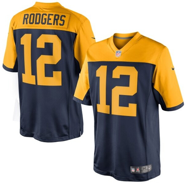 Nike Packers 12 Aaron Rodgers Navy Blue Alternate Game Jersey