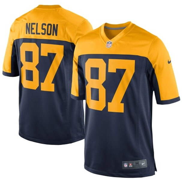 Nike Packers 87 Jordy Nelson Navy Blue Alternate Game Jersey