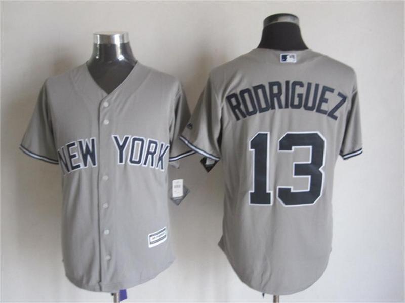 Yankees 13 Alex Rodriguez Grey New Cool Base Jersey