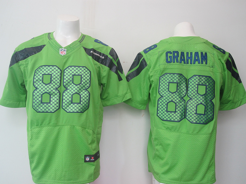 Nike Seahawks 88 Jimmy Graham Green Elite Jersey