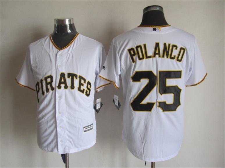 Pirates 25 Gregory Polanco White New Cool Base Jersey