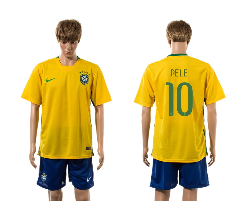 2015-16 Brazil 10 PELE Home Jersey