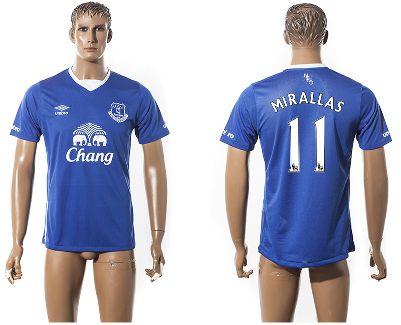 2015-16 Everton 11 MIRALLAS Home Thailand Jersey