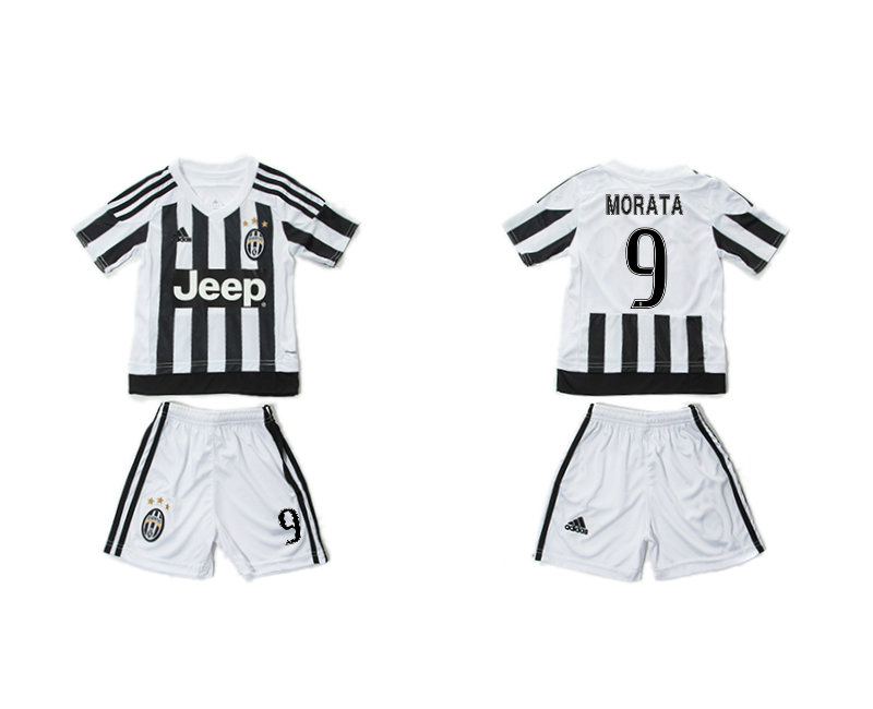 2015-16 Juventus 9 MORATA Home Youth Jersey