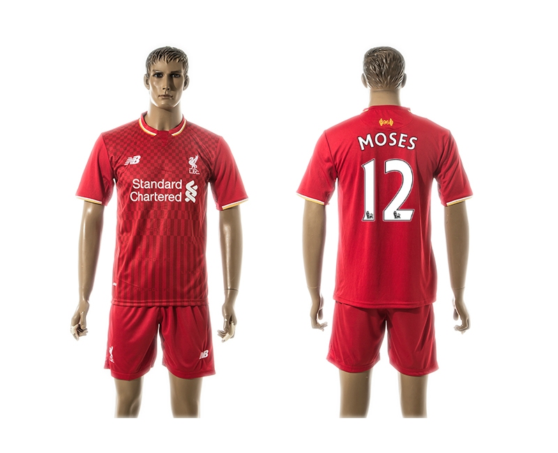 2015-16 Liverpool 12 MOSES Home Jersey