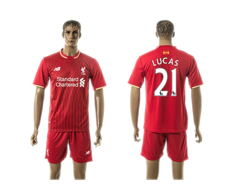 2015-16 Liverpool 21 LUCAS Home Jersey