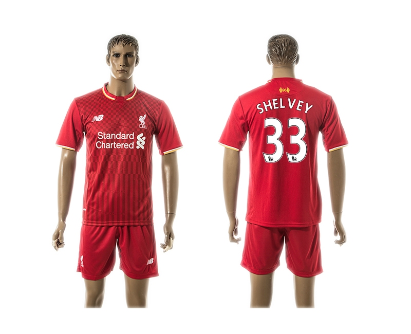 2015-16 Liverpool 33 SHELVEY Home Jersey
