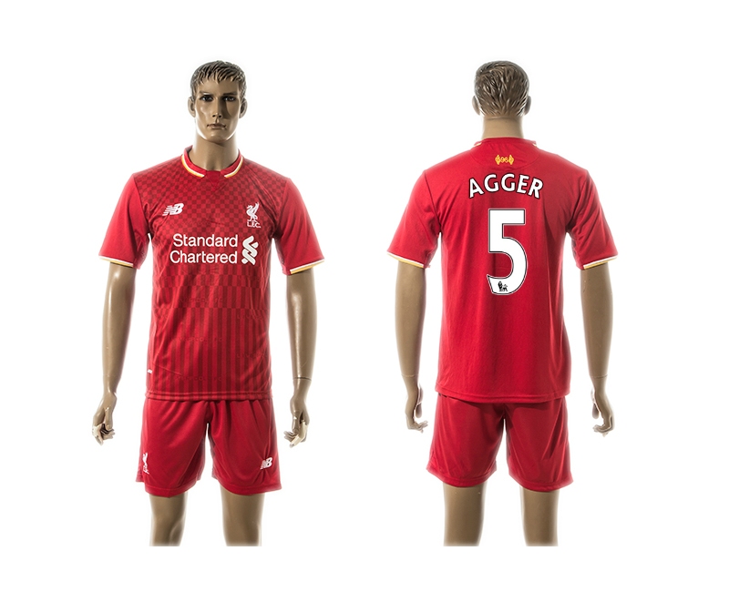 2015-16 Liverpool 5 AGGER Home Jersey