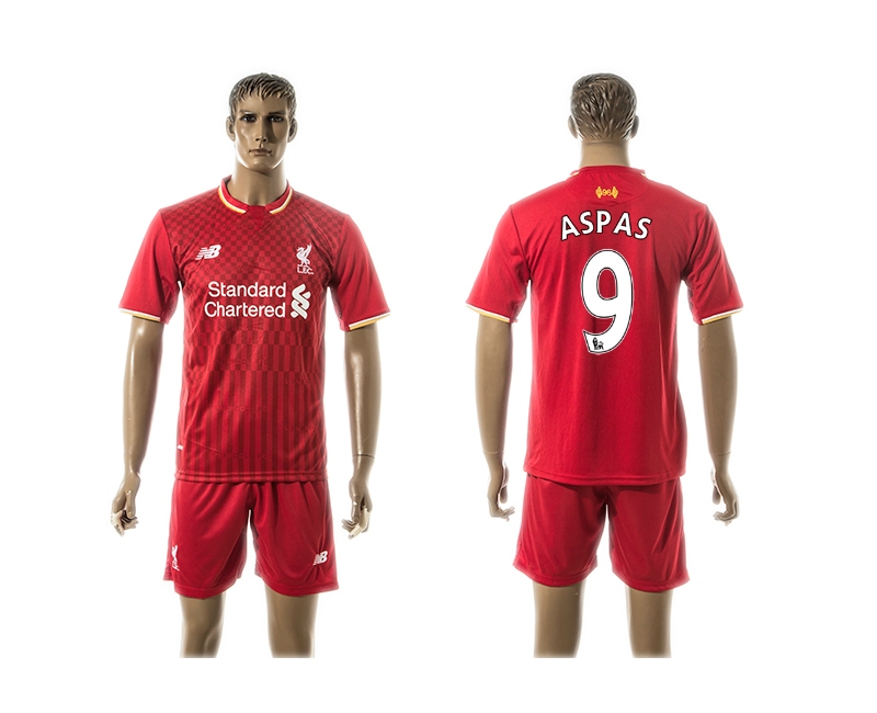 2015-16 Liverpool 9 ASPAS Home Jersey 2015-16 Liverpool 9 ASPAS Home Jersey