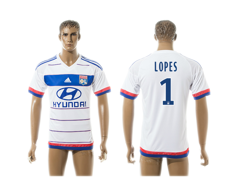 2015-16 Lyon 1 LOPES Home Thailand Jersey