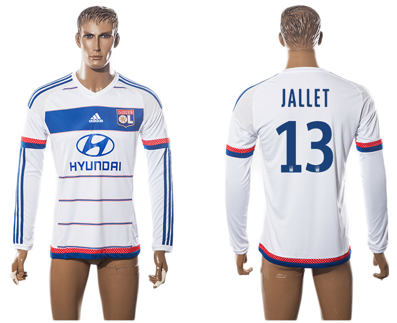 2015-16 Lyon 13 JALLET Home Long Sleeve Thailand Jersey