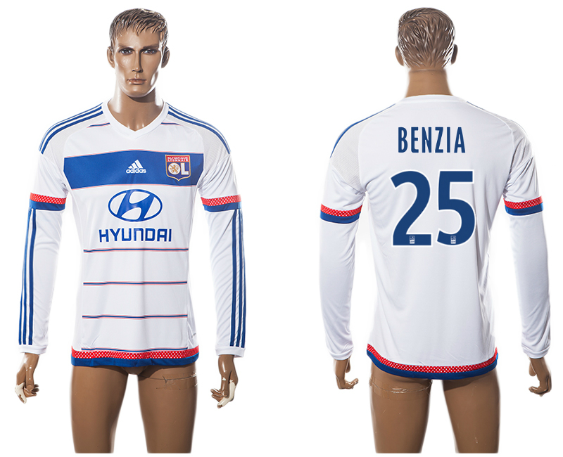 2015-16 Lyon 25 BENZIA Home Long Sleeve Thailand Jersey