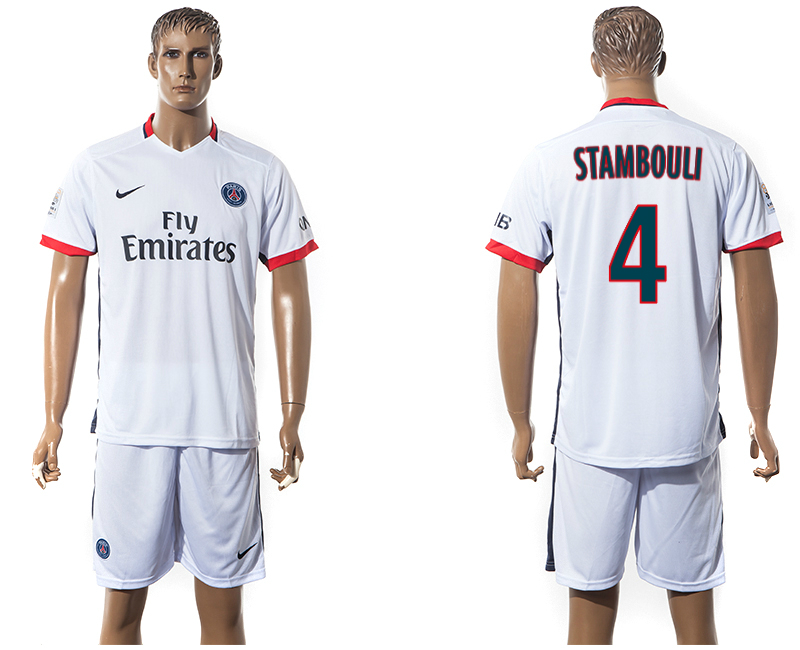 2015-16 Paris Saint-Germain 4 STAMBOULI Away Jersey