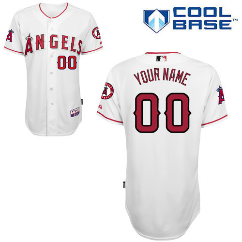 Angels White Customized Men Cool Base Jersey