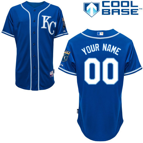 Royals Blue Customized Men Cool Base Jersey - Click Image to Close