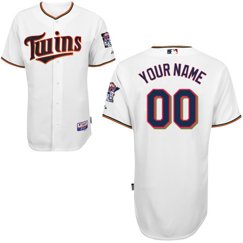 Twins White Customized Men Cool Base Jersey - Click Image to Close