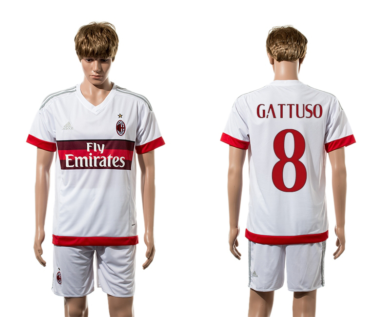 2015-16 AC Milan 8 GATTUSO Away Jersey