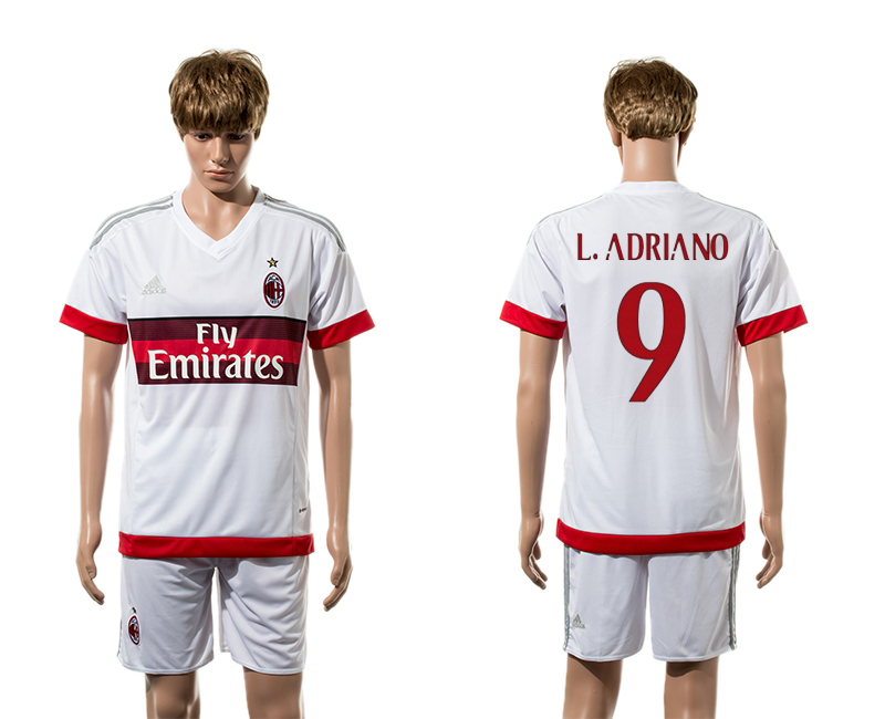 2015-16 AC Milan 9 L.ADRIANO Away Jersey