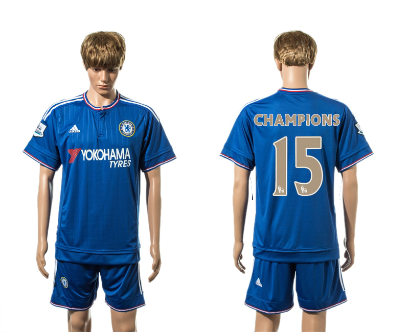 2015-16 Chelsea 15 CHAMPIONS Home Jersey