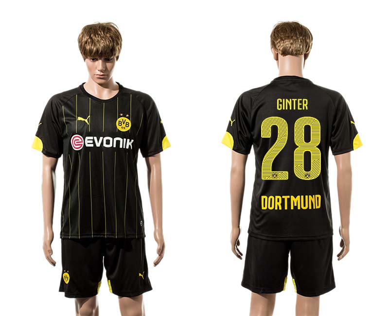 2015-16 Dortmund 28 GINTER Away Jersey