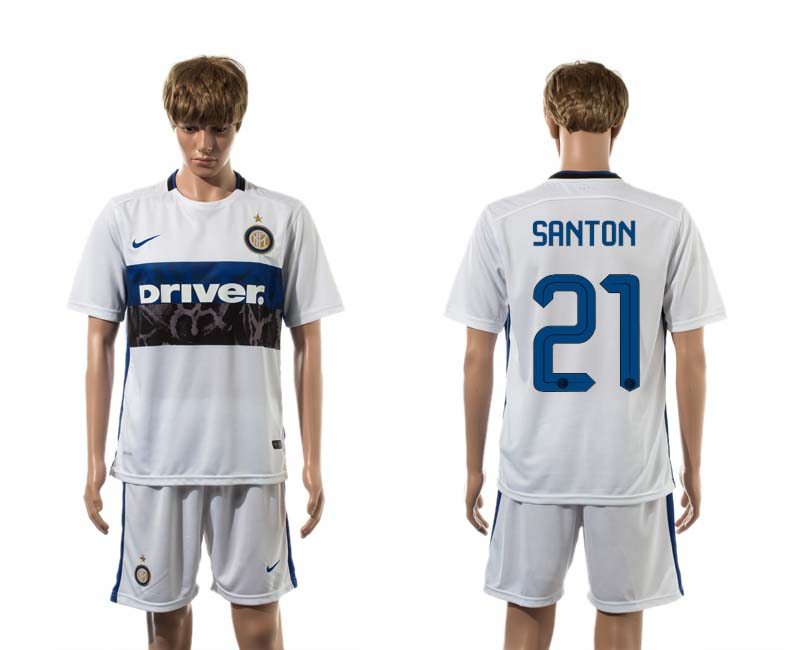 2015-16 Inter Milan 21 SANTON Away Jersey